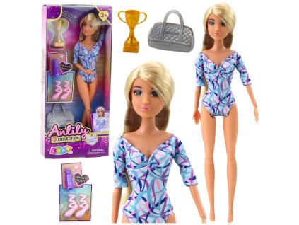 Panenka Anlily Balerína Pohyblivé Končetiny Příslušenství Boty Taška Láhev Pohár