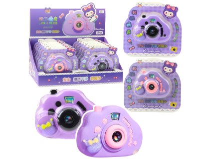 Fialová guma na mazání ve tvaru fotoaparátu s otevírací funkcí