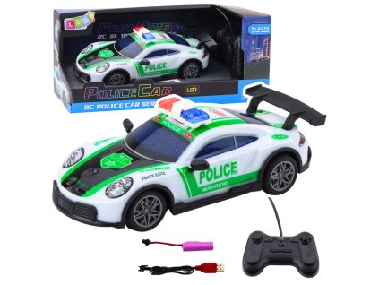 Sportovní Policejní Auto na Dálkové Ovládání RC Drift LED Světla 1:22