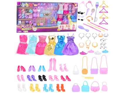 Velká Módní Sada Kolekce Anlily Oblečení Doplňky 65dílná