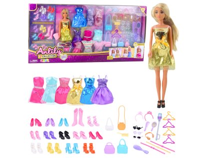 Velká Módní Sada Anlily Panenka Šaty a Doplňky 65ks