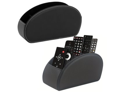 Organizér na Dálkové Ovladače 5 Přihrádek Eko Kůže Černý