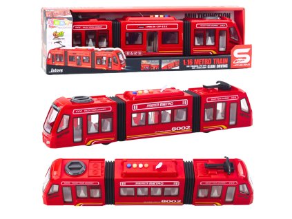 Městské Metro Červené 1:16 Otevírací Dveře Světelné a Zvukové Efekty
