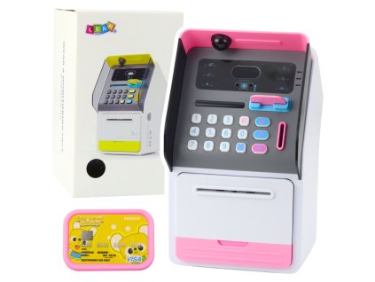 Bankomat Trezor Pokladnička Kód PIN Karta Bankomatová Růžový