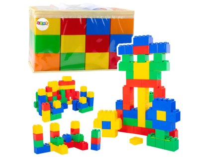 Sada Velké Barevné Stavební Kostky v Tašce 28,5x9x9 cm 12ks