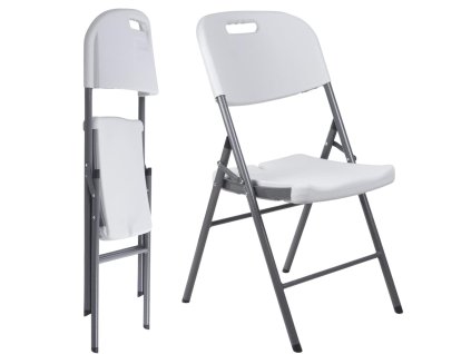 Skládací Banketová Cateringová Židle Bílá 84x50x46 cm