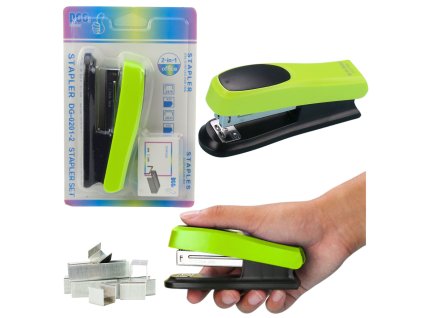 Sešívačka Kancelářský Zelená Do 30 Listů Sada Spon 24/6 13cm