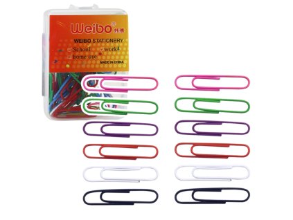 Sada Barevných Papírnických Sponek 30 mm 40 ks