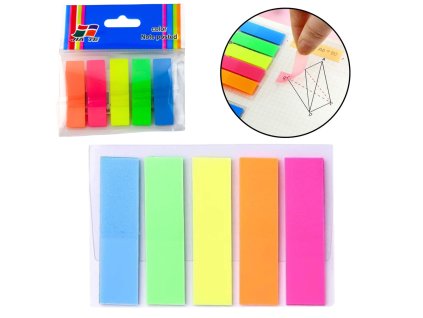 Samolepicí Obdélníkové Barevné Indexové Štítky 45x12mm