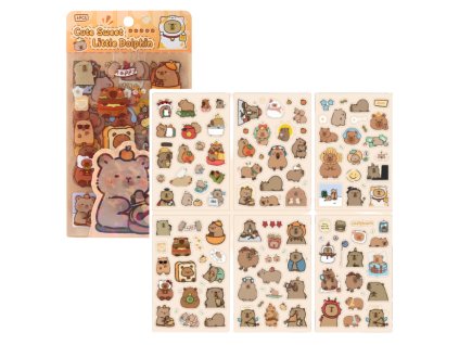 Sada Samolepek Kapybara pro Personalizaci a Ozdobení 110ks