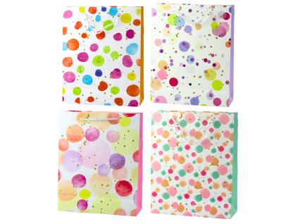 Dárková Taška Akvarelové Puntíky Pastelové 32 × 26 × 10 cm