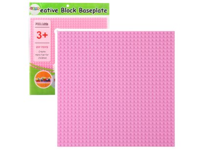 Stavební Deska Pro Kostky Růžová 25,5x25,5 cm