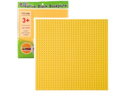 Stavební Deska pro Stavebnice Žlutá 25,5x25,5 cm