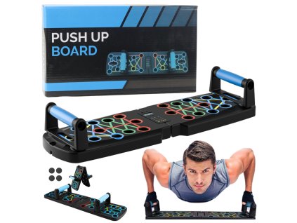 Skládací Deska na Kliky 14v1 s Uchyty pro Trénink Horní Části Těla