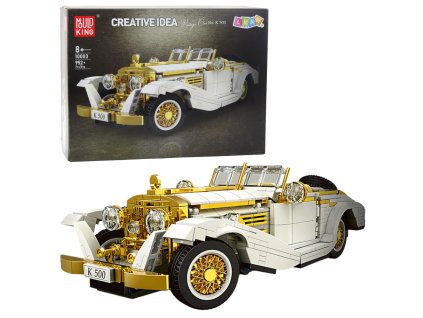 Stavebnice Vintage Auto K500 Bílá-Zlatá 952 dílů