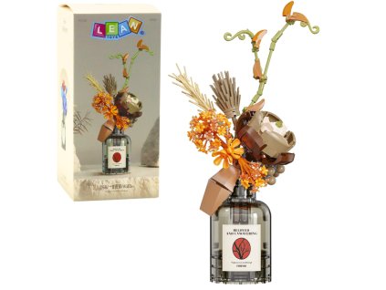 Stavebnice Podzimní Kytice Květin ve Váze Béžovo-Hnědá 362ks