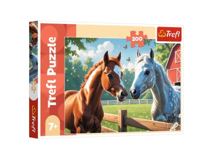 Puzzle 200 - Koně na louce - Trefl 13328