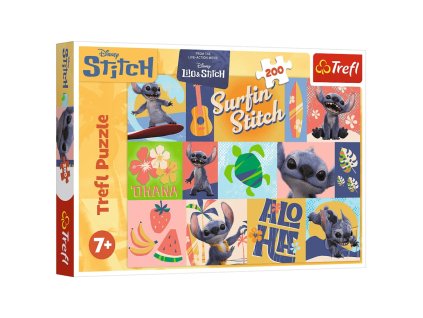 Puzzle 200 - Havajské dobrodružství - Disney Stitch Trefl 13331