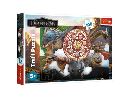 Puzzle 100 - Draci v akci - Trefl 16524