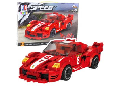 Stavební Kostky Auto Robot 2v1 Červený Pohon 341 ks