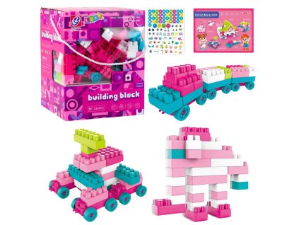 Prostorová Stavebnice Pastelová Růžová 230 ks