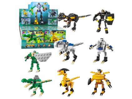 Konstrukční Stavebnice Dino Robot 2v1 57-70 ks Mix