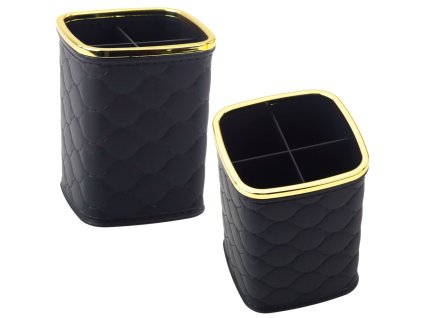 Organizér na štětce Čtyři Přihrádky Černý 12 x 9,5cm