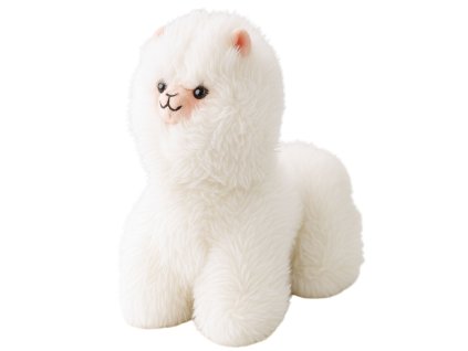 Bílá Plyšová Lama Přítulná 40 x 40 cm