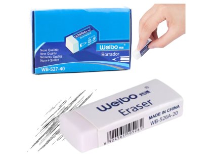 Bílá Školní Kancelářská Mazací Guma Weibo WB-527-40 3,5cm