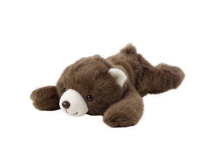 Plyšová Hračka Mazlíček Ležící Medvěd Hnědý 30cm