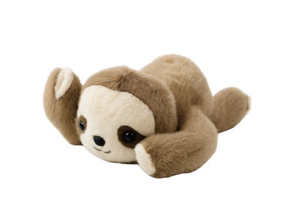 Plyšová Hračka Mazlíček Ležící Líný Lenochod Béžový 30cm