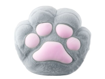 Plusový Polštář Mazlík S Kapsou Na Ruce Ohříváček Šedý 40cm