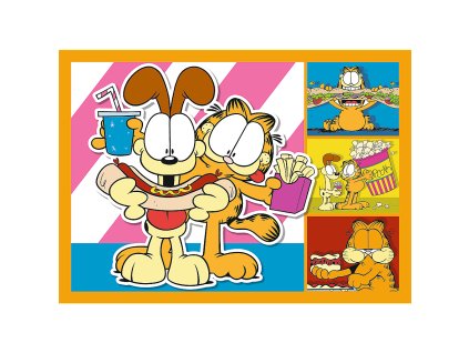 Puzzle 4v1 Garfield Miluje Lasagne Trefl 34673