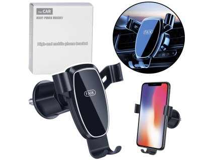 Gravitační Držák na Telefon do Autoventilace – Černý