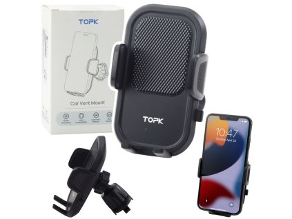 Držák do Auta TOPK na Mřížku Ventilace s Nastavitelnými Ramínky