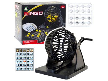 Rodinná Hra Bingo Losovací Stroj Klasická 80 Kuliček 20 Karet