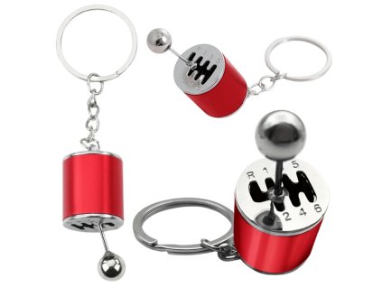 Kovový Klíčenka Převodovka Pohyblivá Červená