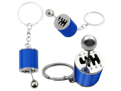 Kovový Přívěsek Na Klíče Převodovka Pohyblivá Modrý