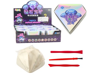 Sada na vykopávání diamantů: Archeologická sada s kameny a nástroji