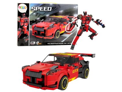 Stavebnice Robot Auto 2v1 GT3 Červený 335 ks
