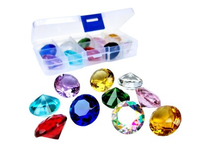 Sada Barevných Dekoračních Diamantů pro Hraní v Krabičce 10 ks
