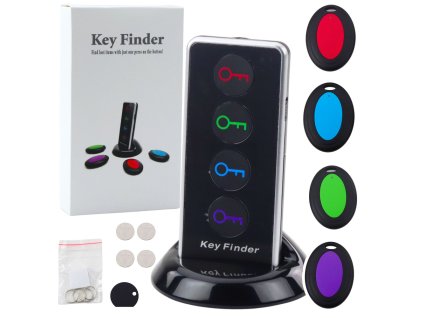 Bezdrátový Lokalizátor Klíčů a Předmětů s Radiovým Ovladačem 4v1