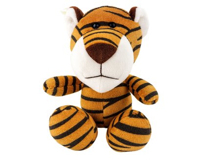 Plyšová hračka Tygr s přísavkou hnědý 23 x 12 cm