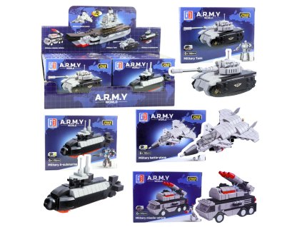 Konstrukční Stavebnice Armáda Vojenské Dopravní Prostředky Robot 2v1
