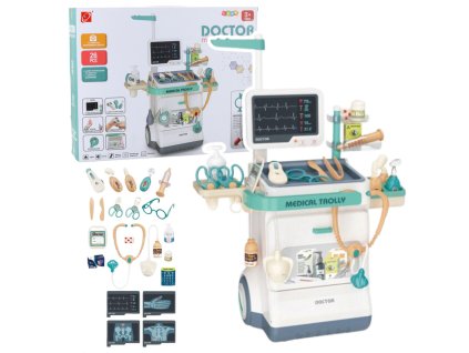 Sada Malého Doktora - Lékařské Doplňky RTG EKG Světelné a Zvukové Efekty 26 ks