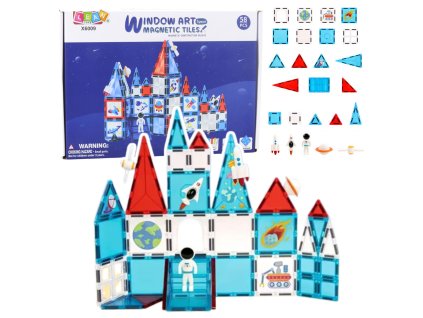 Magnetická stavebnice Kosmická Okénka 58 ks