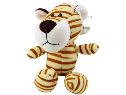 Plyšová Hračka Tulák Tygr S Přísavkou Krémový 23 x 12 cm
