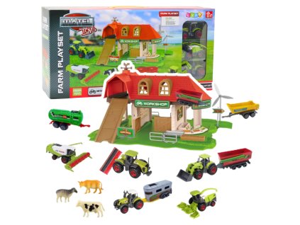 Sada Farma Stodola Traktory Figurky Zvířata 42 ks.