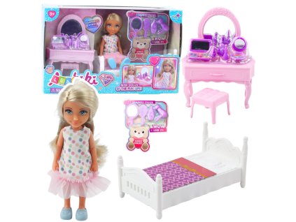 Sada Panenka Ankiki Postýlka Toaletní stolek se zrcadlem Příslušenství
