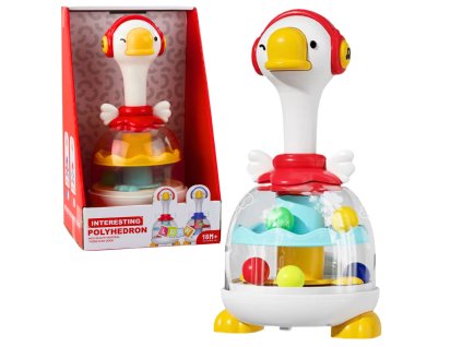 Červená Husí Kolotoč s Kuličkami Dětská Skluzavka